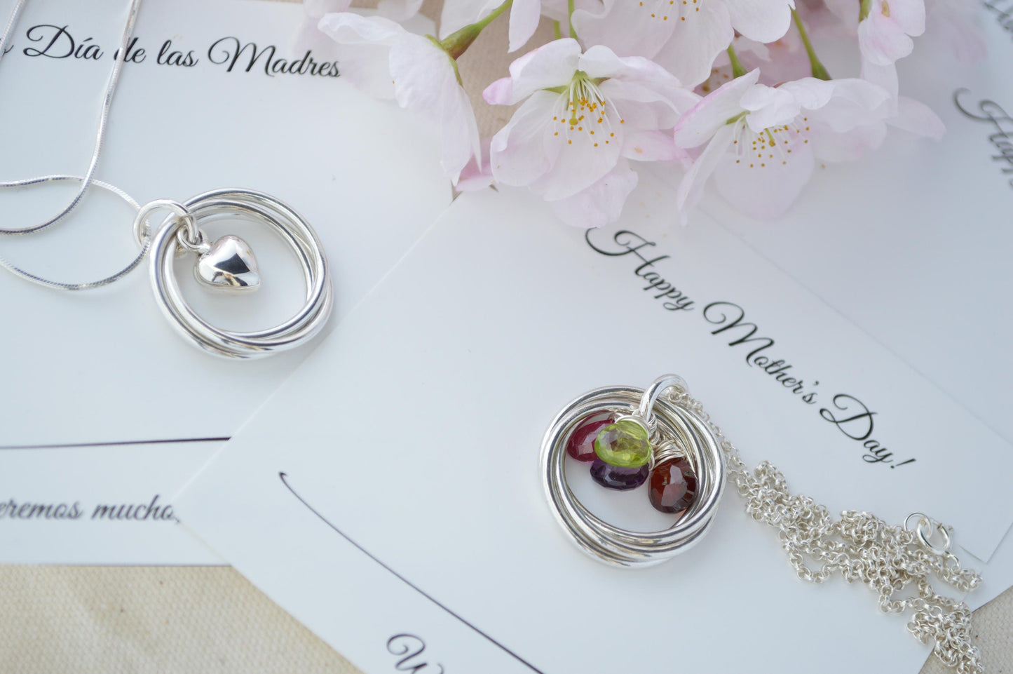 Regalo para madre, regalo para el día de la madre, collar de regalo para mamá, joyas con piedra de nacimiento, collar con piedra de nacimiento para madres, collar familiar, familia de 4