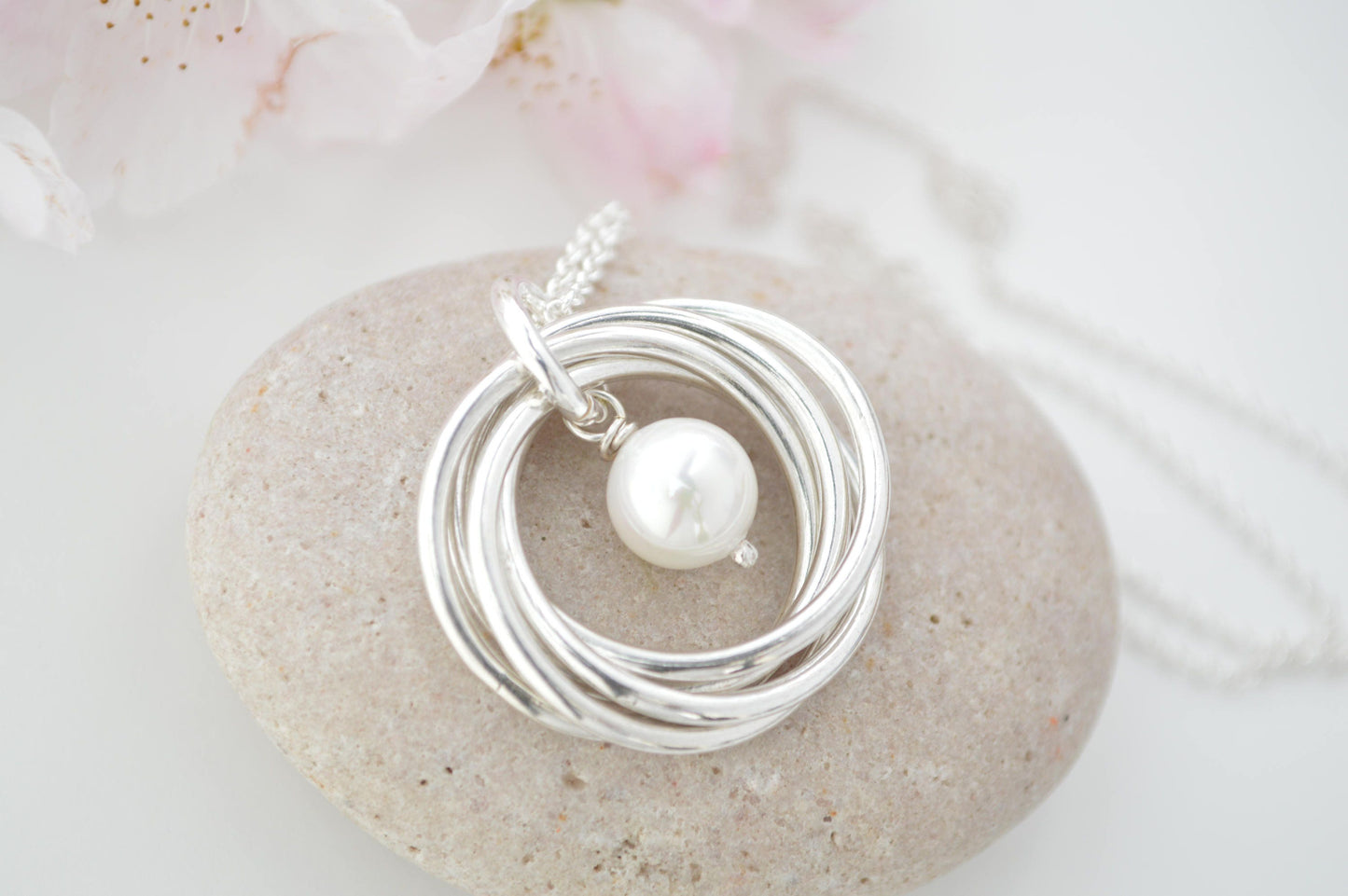 40th Birthday necklace for women, June birthstone necklace, Pearl necklace, Sister jewelry, Gift for daughter, 4th Anniversary gift for her