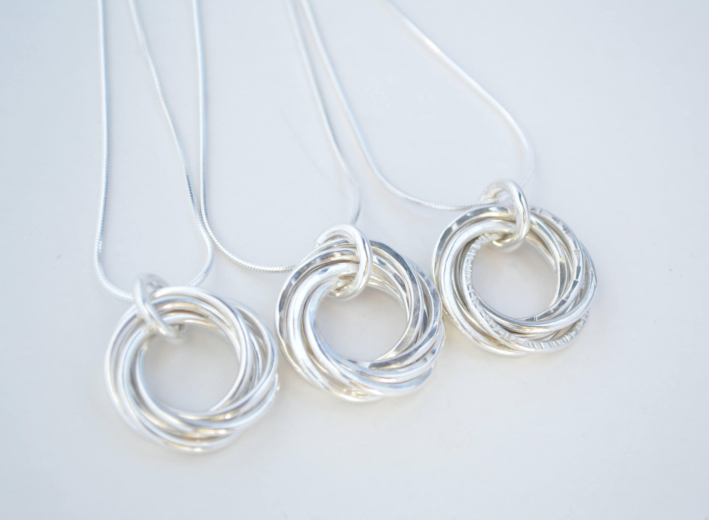 Joyas de 60 cumpleaños para mamá, regalo de 6.º aniversario para ella, regalo de 60.º cumpleaños para mujeres, 6 anillos para 6 décadas, collar de 60.º cumpleaños