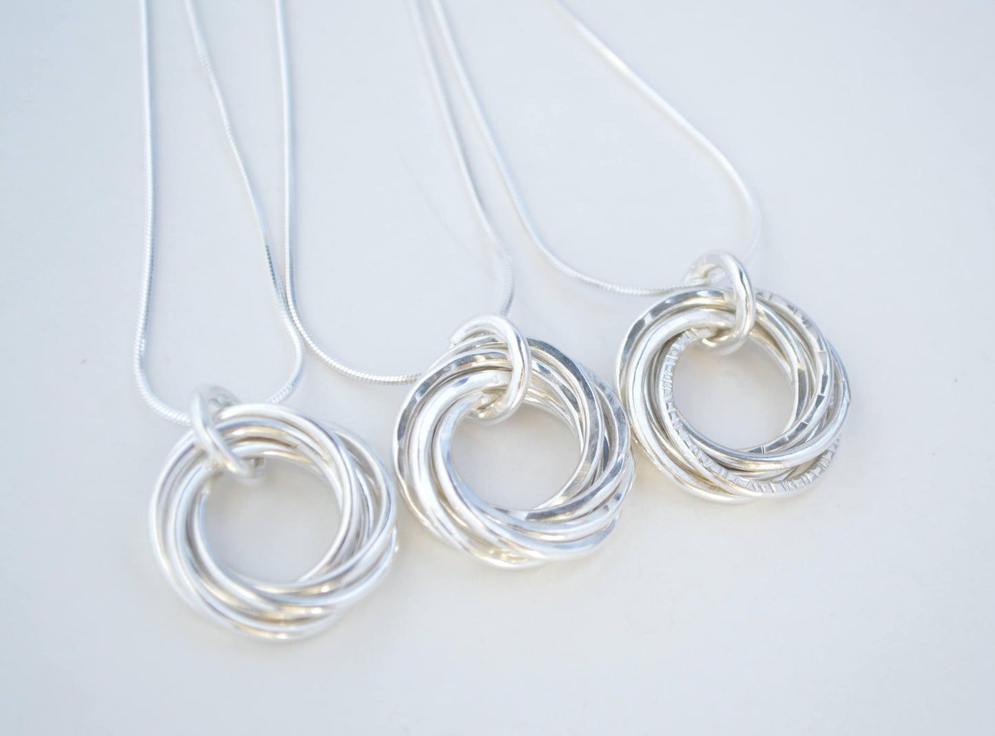 Regalo de 70 cumpleaños para mamá y abuela, regalo de 70 cumpleaños para mujeres, collar de 7 anillos, regalo de séptimo aniversario, regalos para mamá