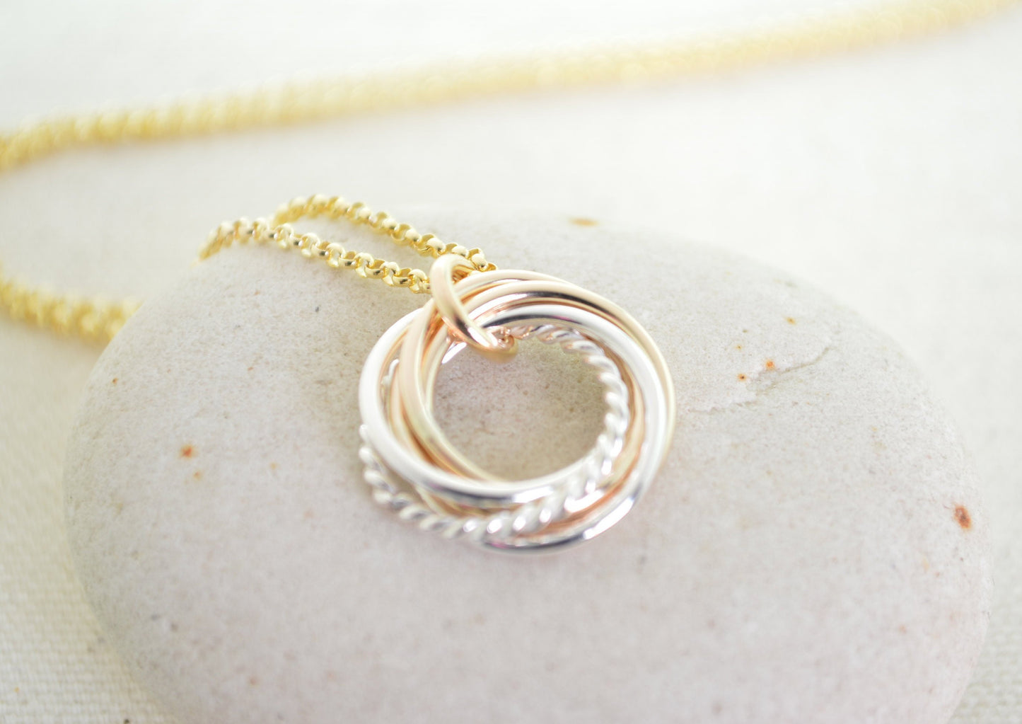 Regalo de 60 cumpleaños para mujeres, regalo de 60 cumpleaños para mamá, 6 anillos de metales mixtos, regalo de sexto aniversario para ella,