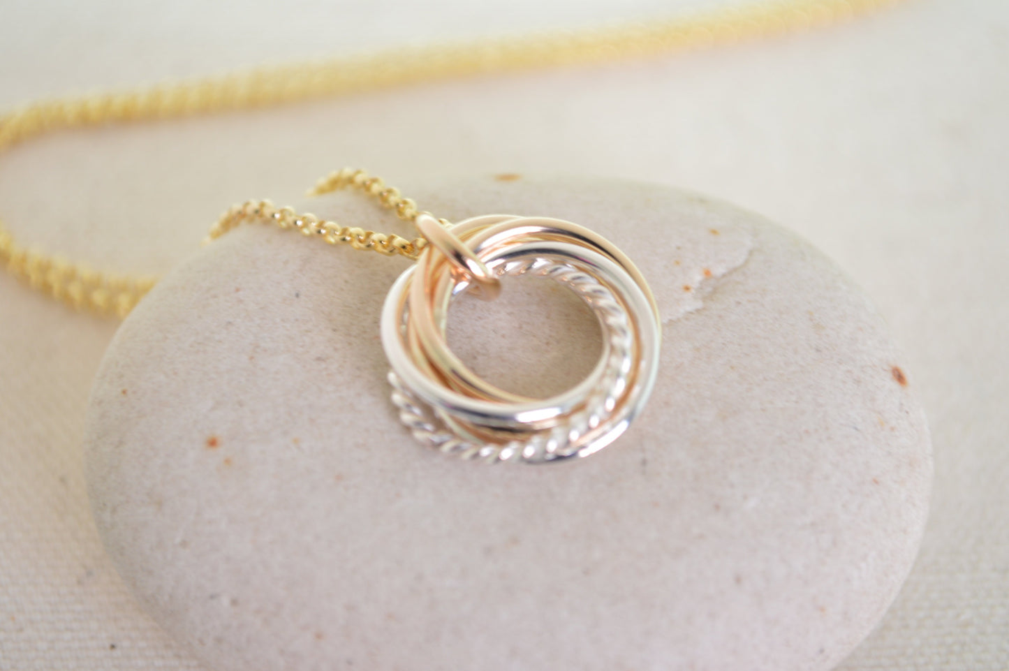 Regalo de 60 cumpleaños para mujeres, regalo de 60 cumpleaños para mamá, 6 anillos de metales mixtos, regalo de sexto aniversario para ella,