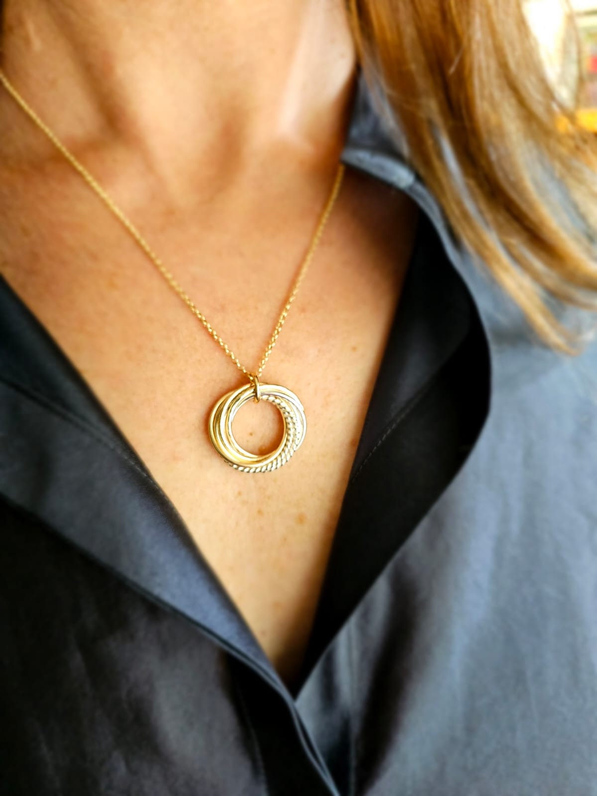 Regalo de 50 cumpleaños para mujeres, regalo de 5.º aniversario, regalo de 50.º cumpleaños para mamá, joyas de 50.º cumpleaños para ella, regalo de 5 anillos por 5 décadas