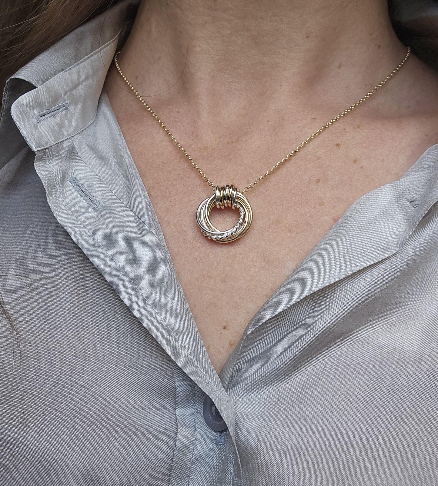 Regalo de 65 cumpleaños para mujer, collar de metal mixto, regalo de 65 cumpleaños para mamá y abuela, collar de oro, collar pequeño de regalo de 65 años