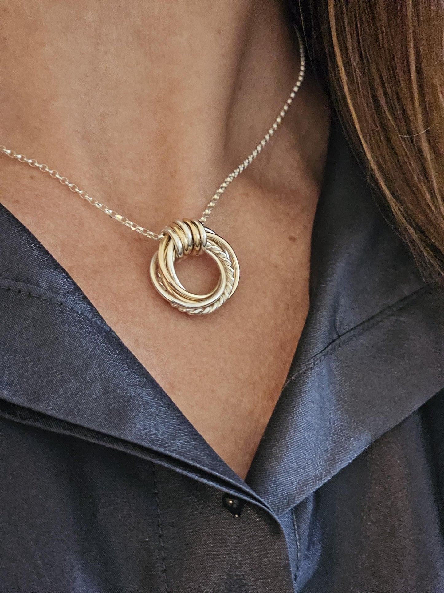 Regalo de 75 cumpleaños para mujer, collar de metal mixto, regalo de 75 cumpleaños para mamá y abuela, collar de oro, collar pequeño de regalo de 75 cumpleaños
