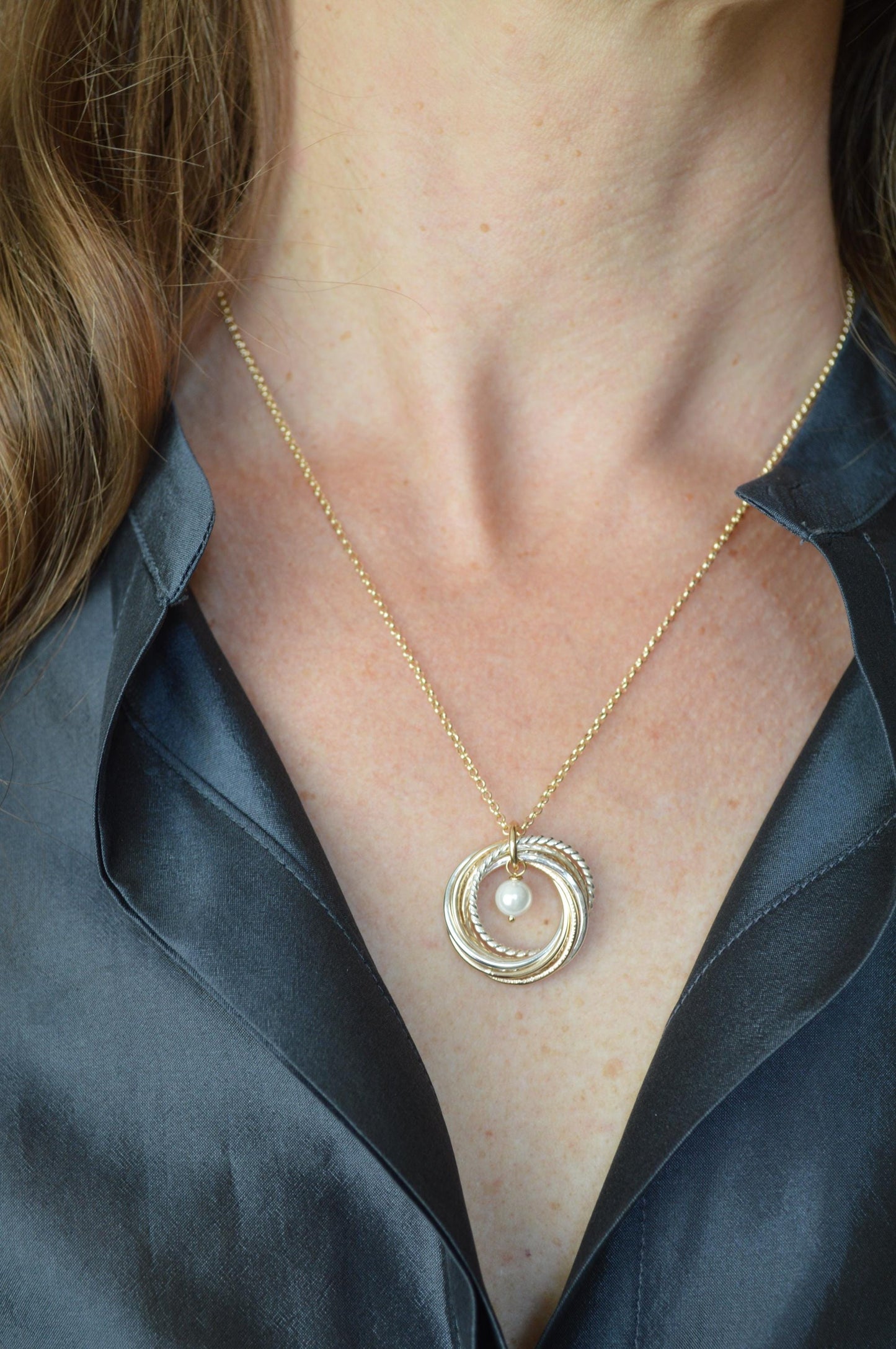 Regalo de 50 cumpleaños para mujeres, collar con piedra natal de junio, collar de 5 décadas, regalo del quinto aniversario, regalo de cumpleaños único para ella