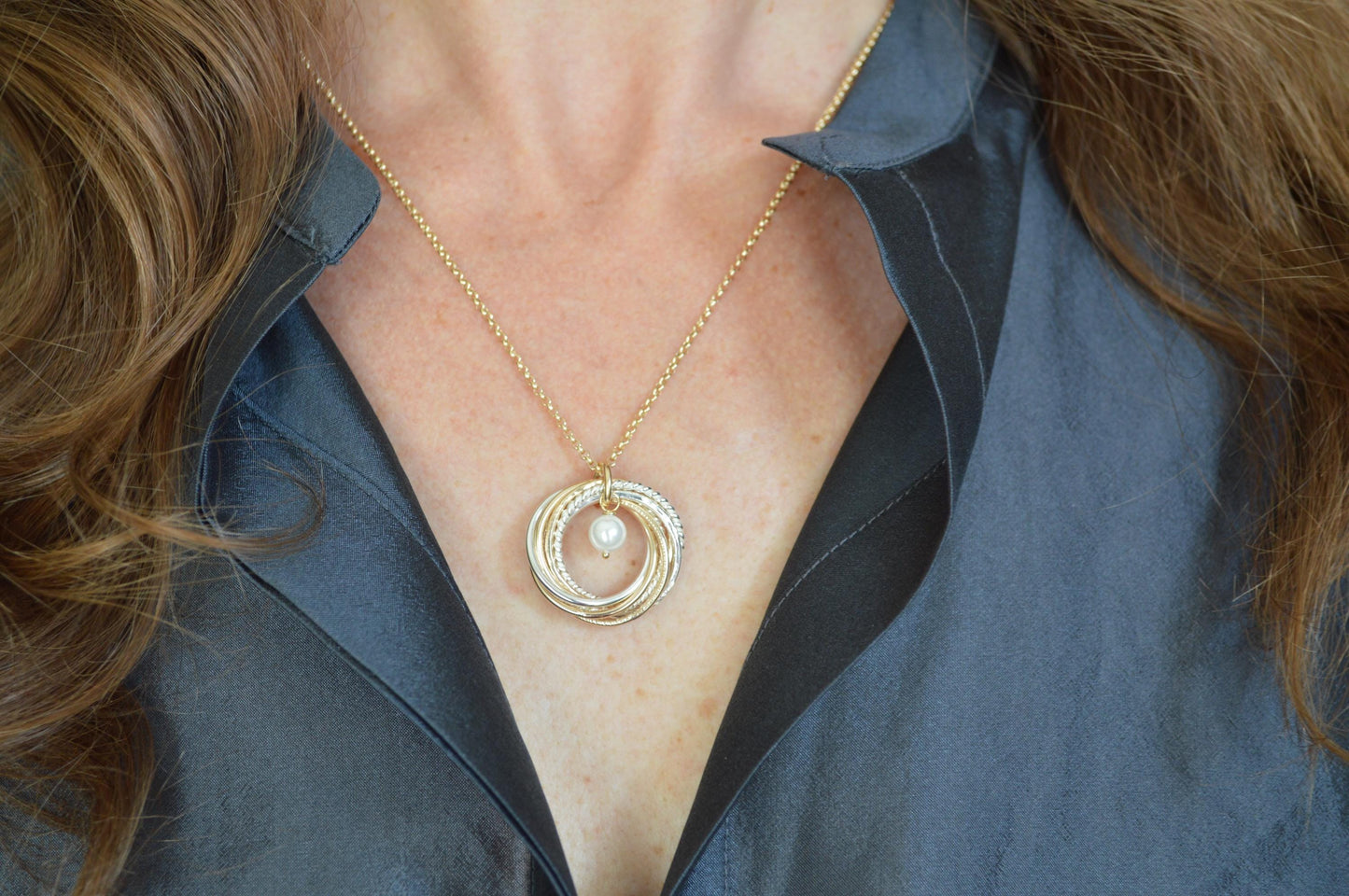Regalo de 50 cumpleaños para mujeres, collar con piedra natal de junio, collar de 5 décadas, regalo del quinto aniversario, regalo de cumpleaños único para ella