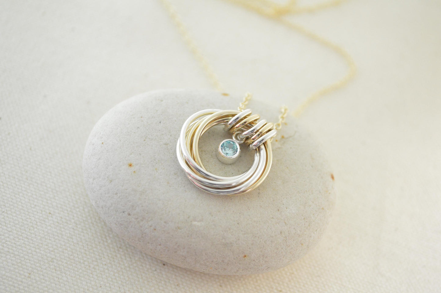 Joyas para el 75.° cumpleaños para mujeres, collar para el 75.° cumpleaños para ella, collar con piedra natal, ideas para regalos para el 75.° cumpleaños, regalos para el 75.° cumpleaños, metales mixtos