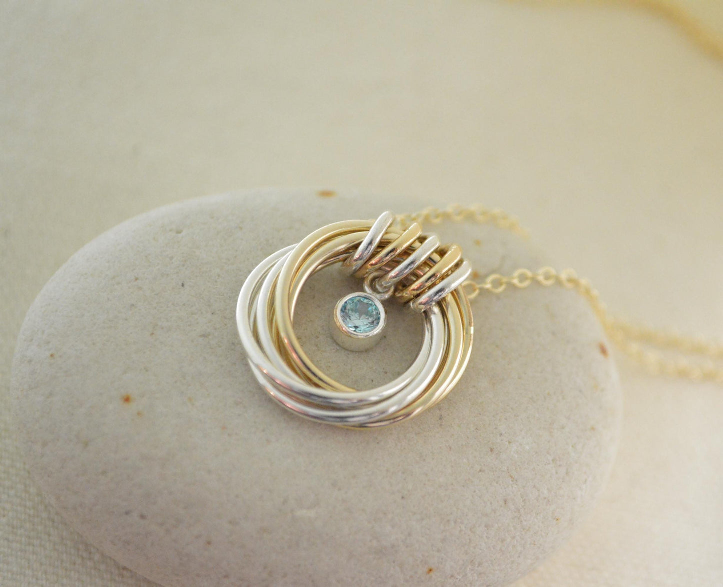 Joyas para el 75.° cumpleaños para mujeres, collar para el 75.° cumpleaños para ella, collar con piedra natal, ideas para regalos para el 75.° cumpleaños, regalos para el 75.° cumpleaños, metales mixtos