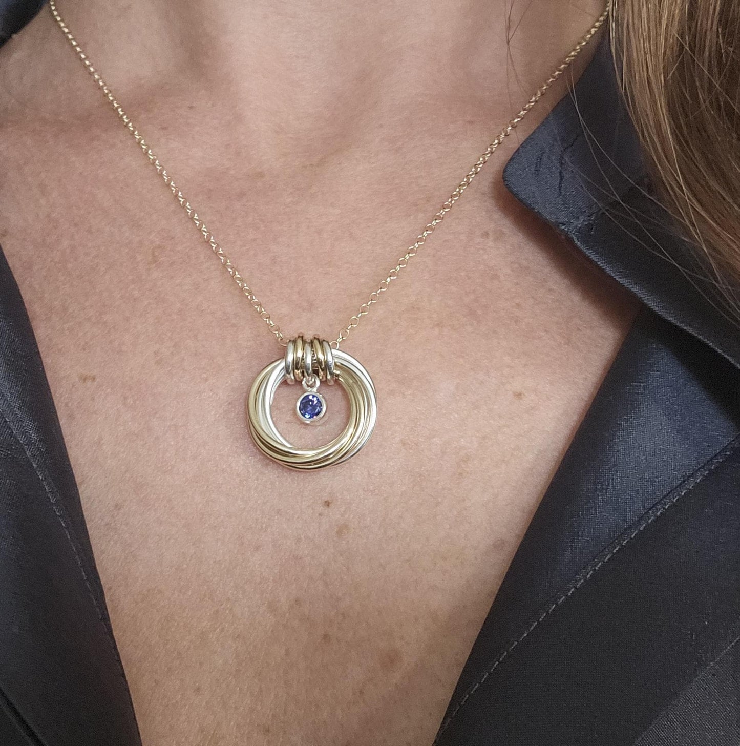 Joyas para el 75.° cumpleaños para mujeres, collar para el 75.° cumpleaños para ella, collar con piedra natal, ideas para regalos para el 75.° cumpleaños, regalos para el 75.° cumpleaños, metales mixtos