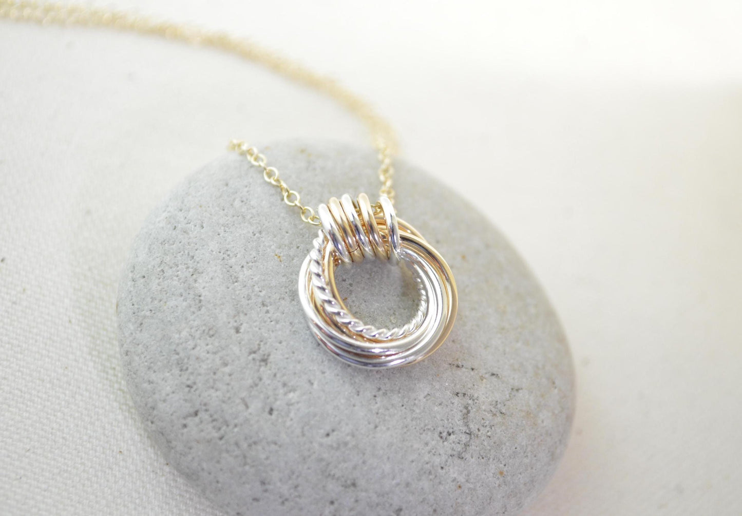 Regalo de 75 cumpleaños para mujer, collar de metal mixto, regalo de 75 cumpleaños para mamá y abuela, collar de oro, collar pequeño de regalo de 75 cumpleaños
