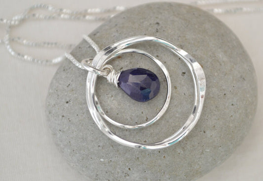 September necklace, September birthstone necklace, 30th birthday necklace, Best friend necklace, 30th birthday gift, Sapphire necklace