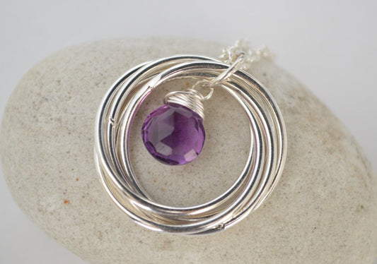 40th Birthday Gift for her, Birthday Gift, 4rd Anniversary Gift, Best Friend Jewelry, Sister Necklace, Amethyst Necklace, Birthstone Jewelry