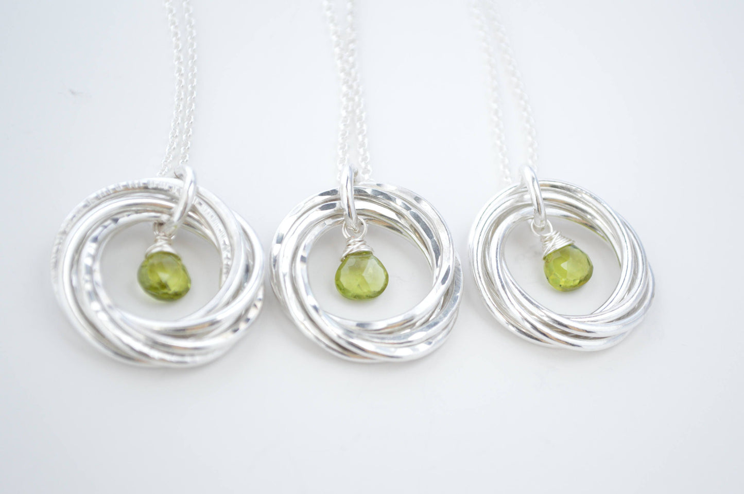 40th Birthday necklace, 4th Anniversary gift for women, 40th Birthday gift for women, Peridot necklace, 4 Sisters gift, August birthstone