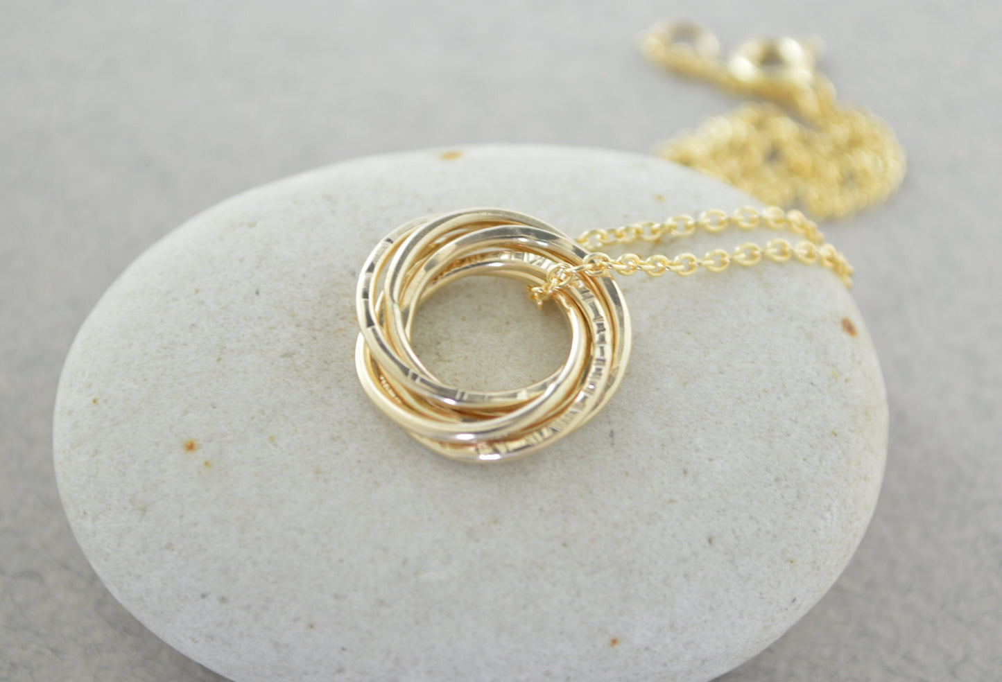 60th Birthday for mom, 6 Gold filled rings, 60th Birthday gift for women, Petite gold necklace, 6th Anniversary gift, Gift for women