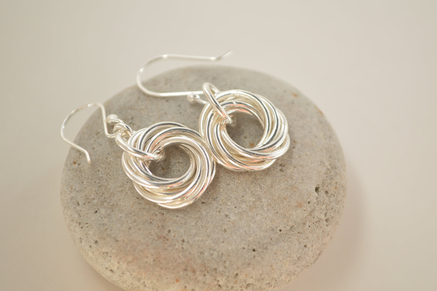 4 Rings earrings, 40th Birthday gift, Gift for daughter, 40th Birthday earrings