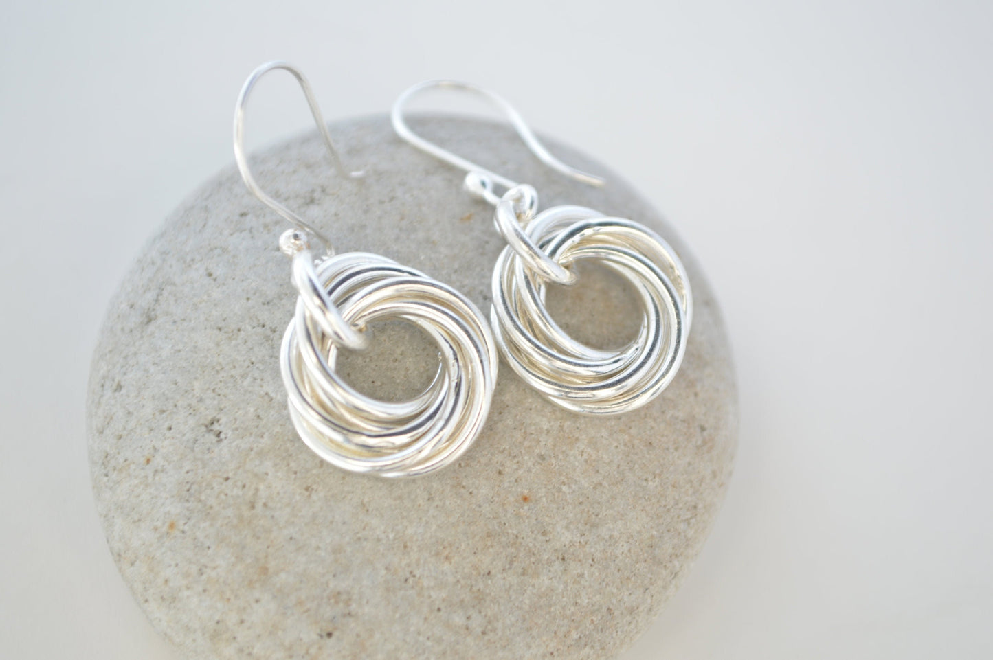 4 Rings earrings, 40th Birthday gift, Gift for daughter, 40th Birthday earrings