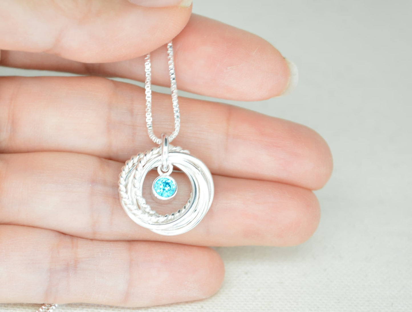 60th Birthday necklace for women, 60th Gift for mom, Dainty necklace, Birthstone necklace, Silver birthstone necklace, Milestone Birthstone